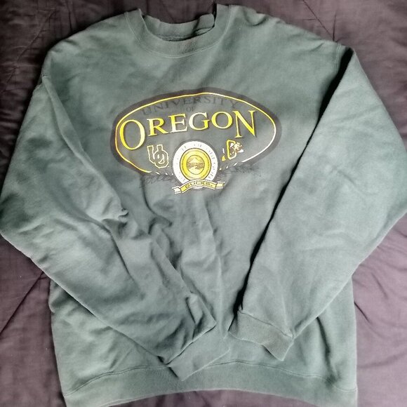Vintage 90s Oregon Ducks Crewneck Sweatshirt - Picture 2 of 5